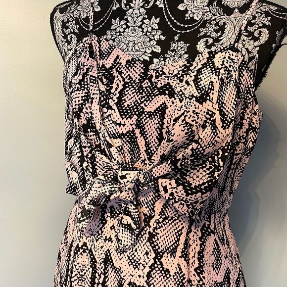 Design Lab NEW Spaghetti Strap Pink Python Dress - Picture 2 of 3